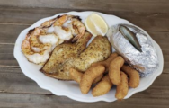 Br. Tilapia, Jumbo Shrimp, & Scallops
